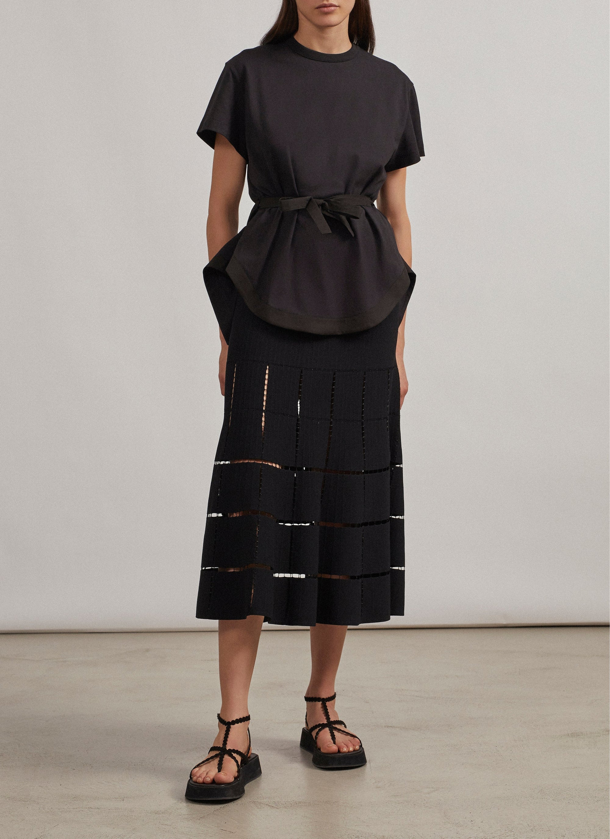 Structured T-shirt - Black