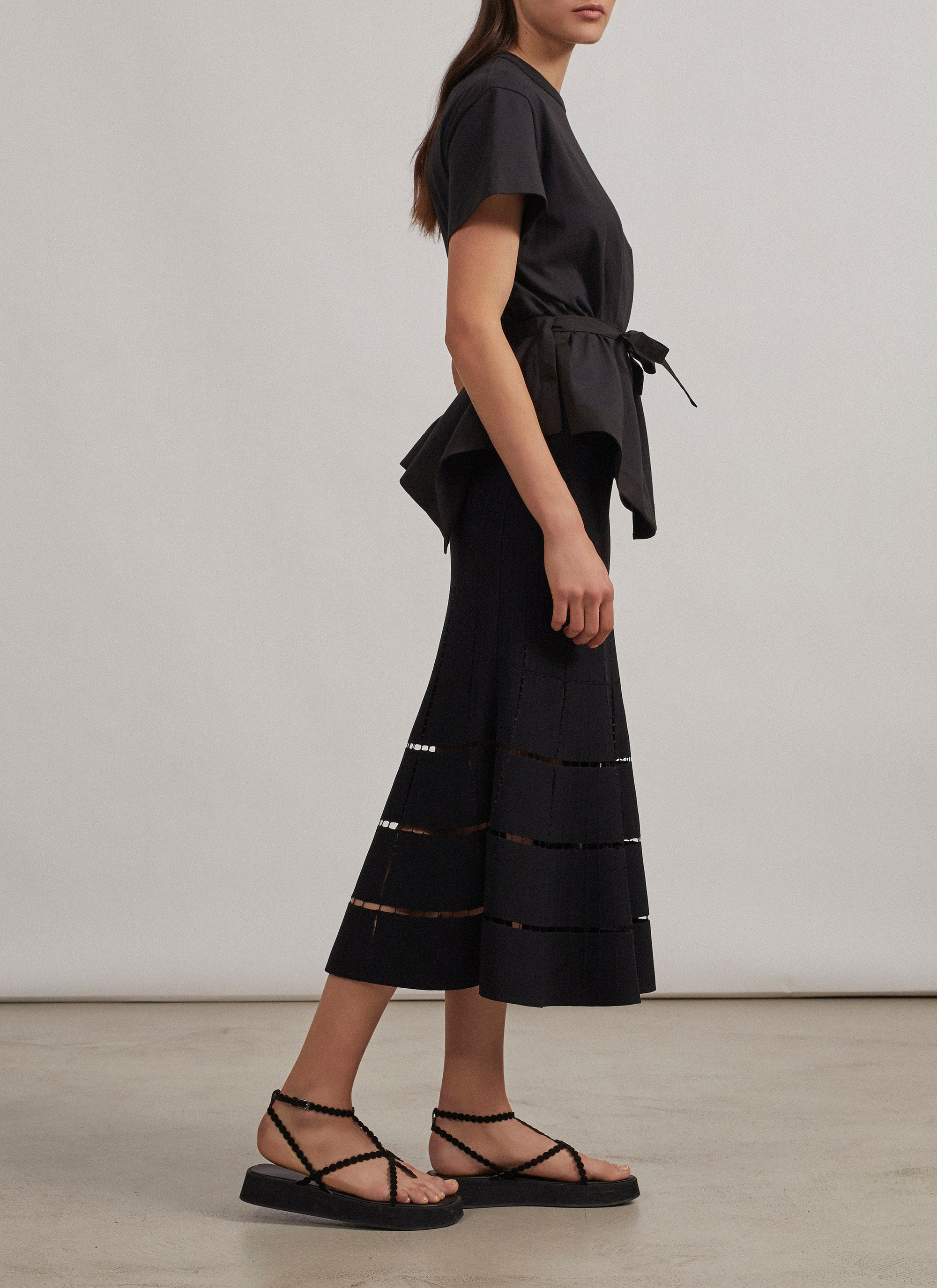 Structured T-shirt - Black