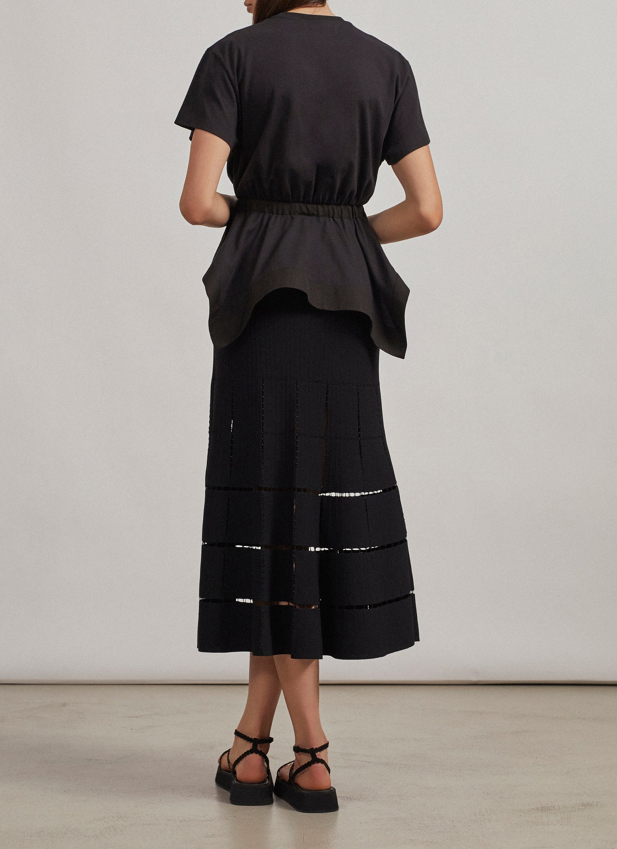 Structured T-shirt - Black