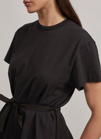 Structured T-shirt - Black