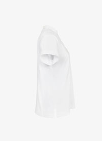 Openwork bib t-shirt - White