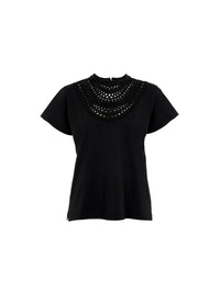 Structured bib t-shirt - Black