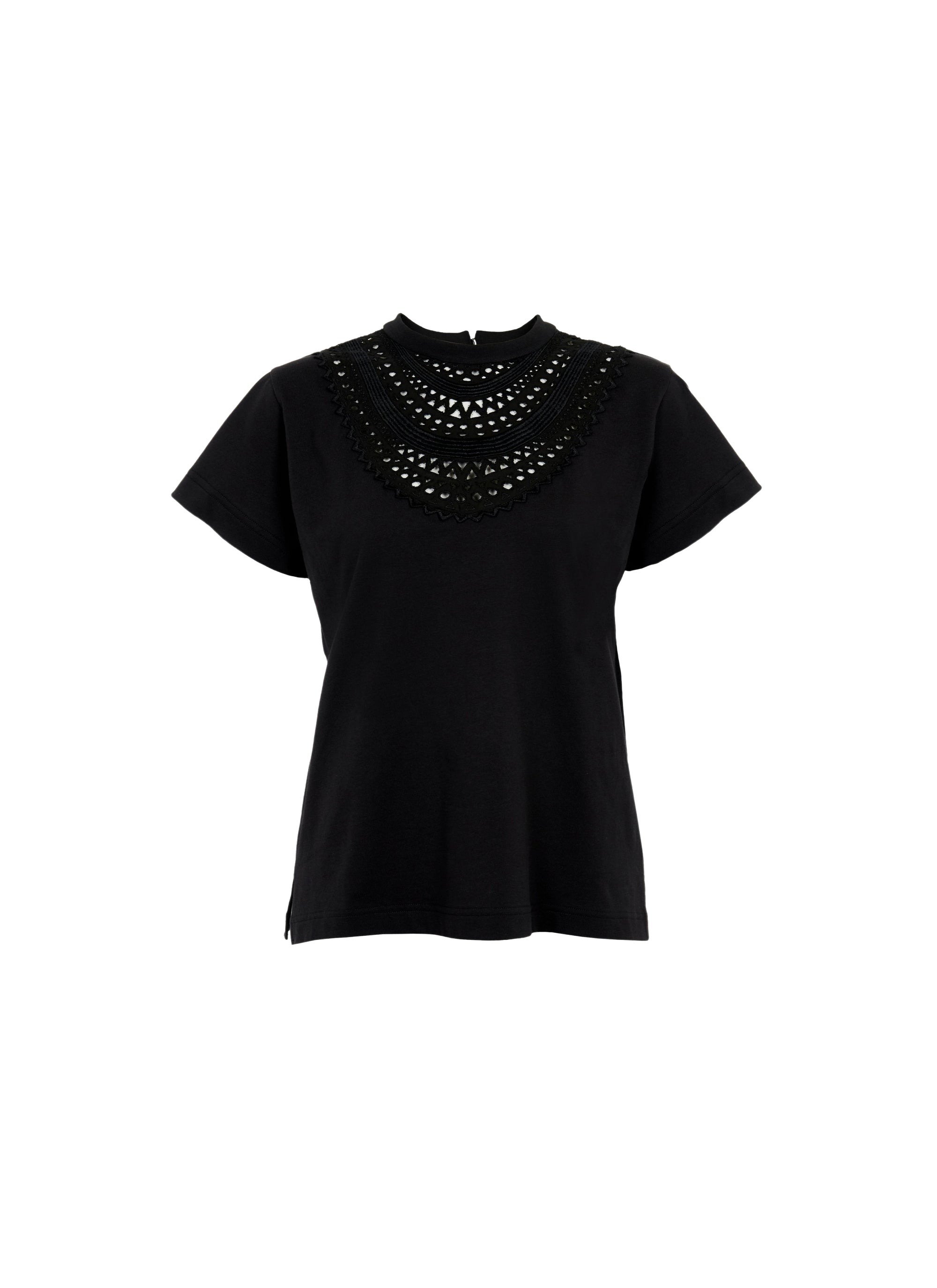 Structured bib t-shirt - Black
