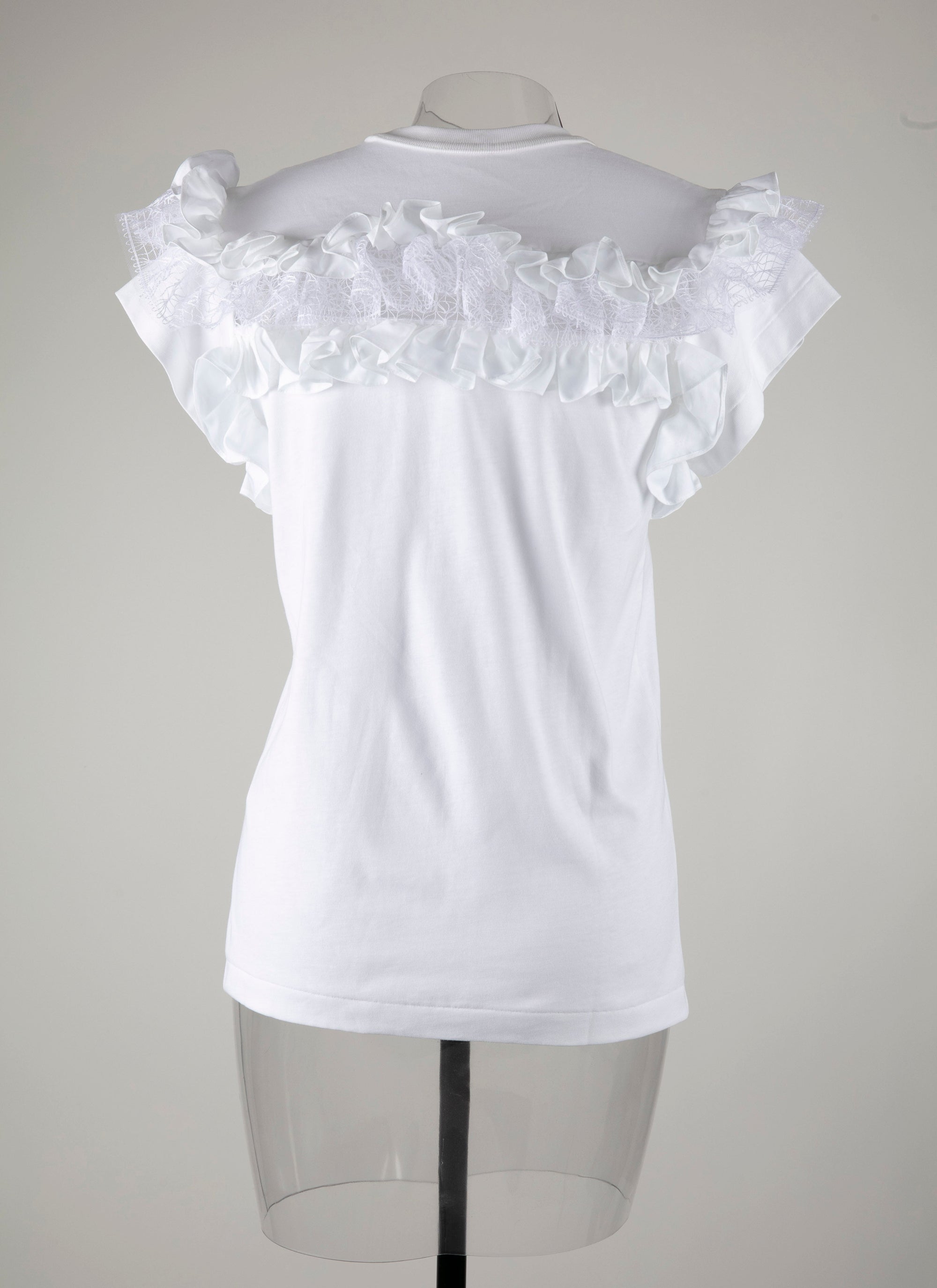 T-shirt à manches volantes - Blanc