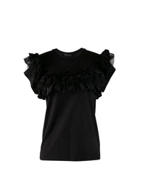 T-shirt à manches volantes - Noir