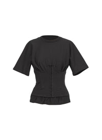T-shirt corset - Noir Alaia