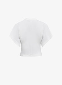 T-shirt à logo et manches larges - Blanc & Noir