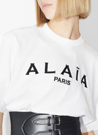 T-shirt à logo et manches larges - Blanc & Noir