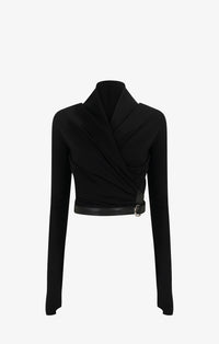 Top portefeuille à capuche - Noir Alaïa