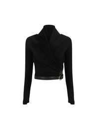 Top portefeuille à capuche - Noir Alaïa
