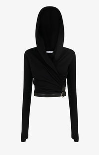 Top portefeuille à capuche - Noir Alaïa