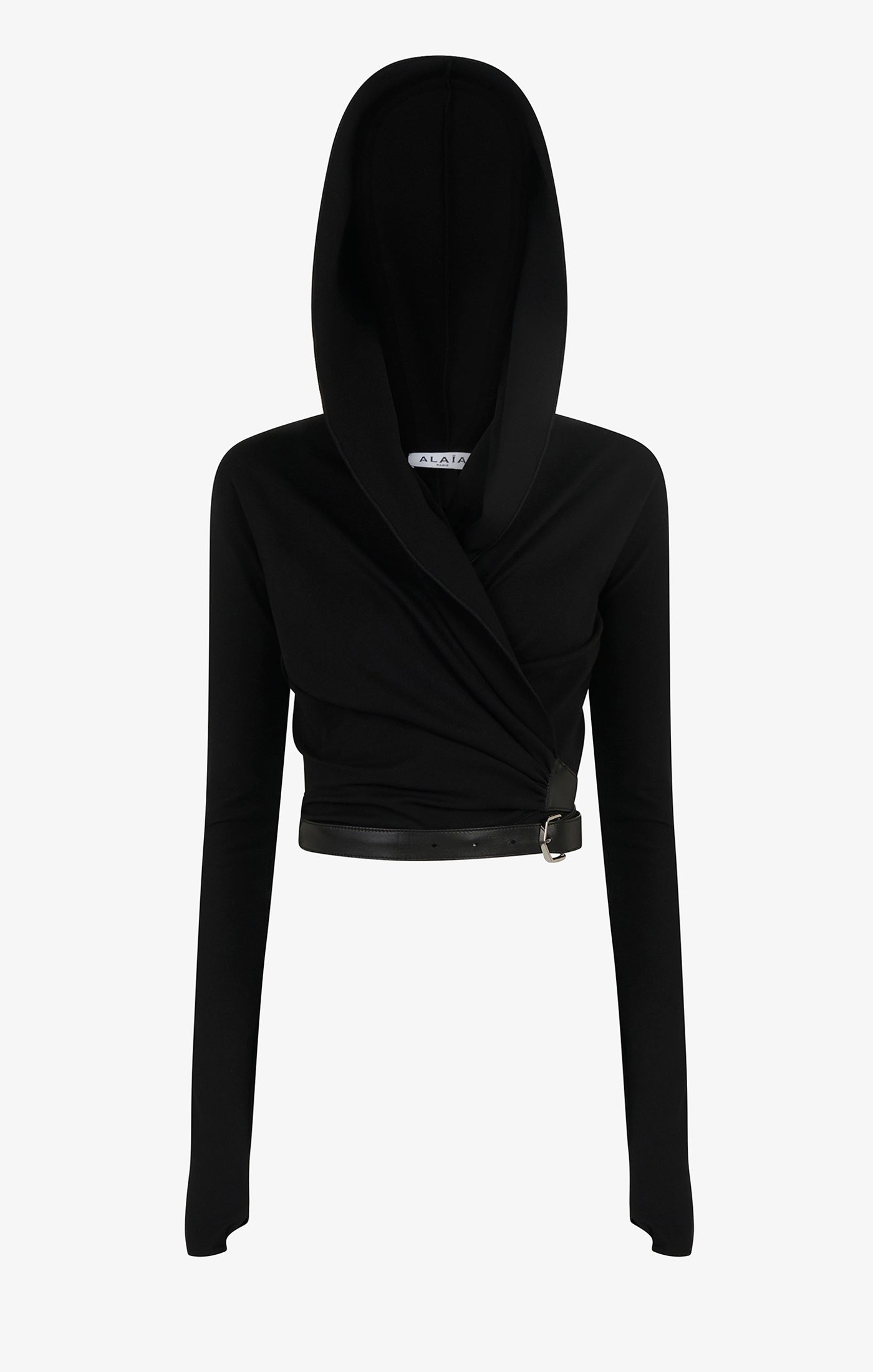 Top portefeuille à capuche - Noir Alaïa