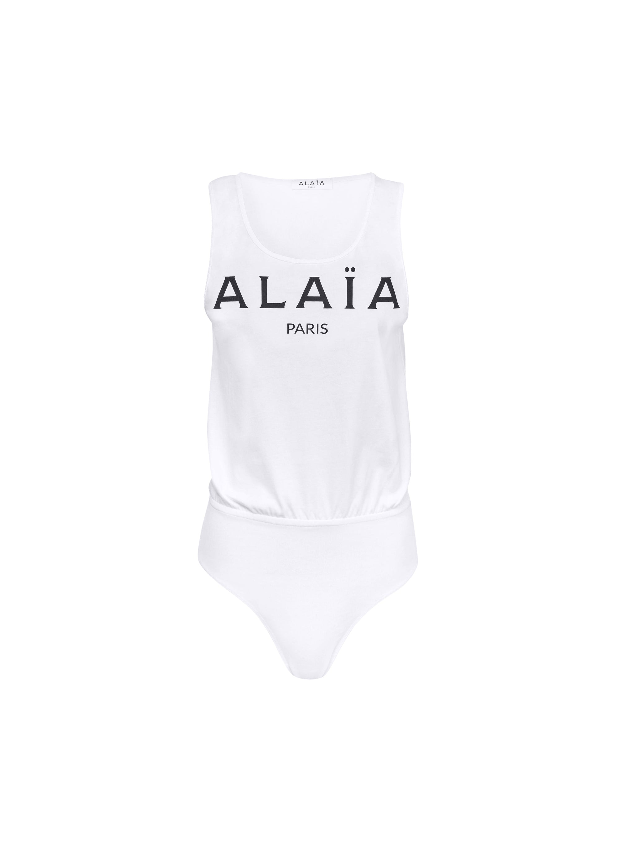 Body débardeur Alaïa à manches longues - Blanc & Noir