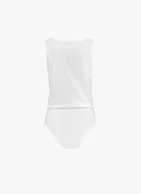 Body débardeur Alaïa à manches longues - Blanc & Noir