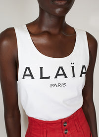 Body débardeur Alaïa à manches longues - Blanc & Noir