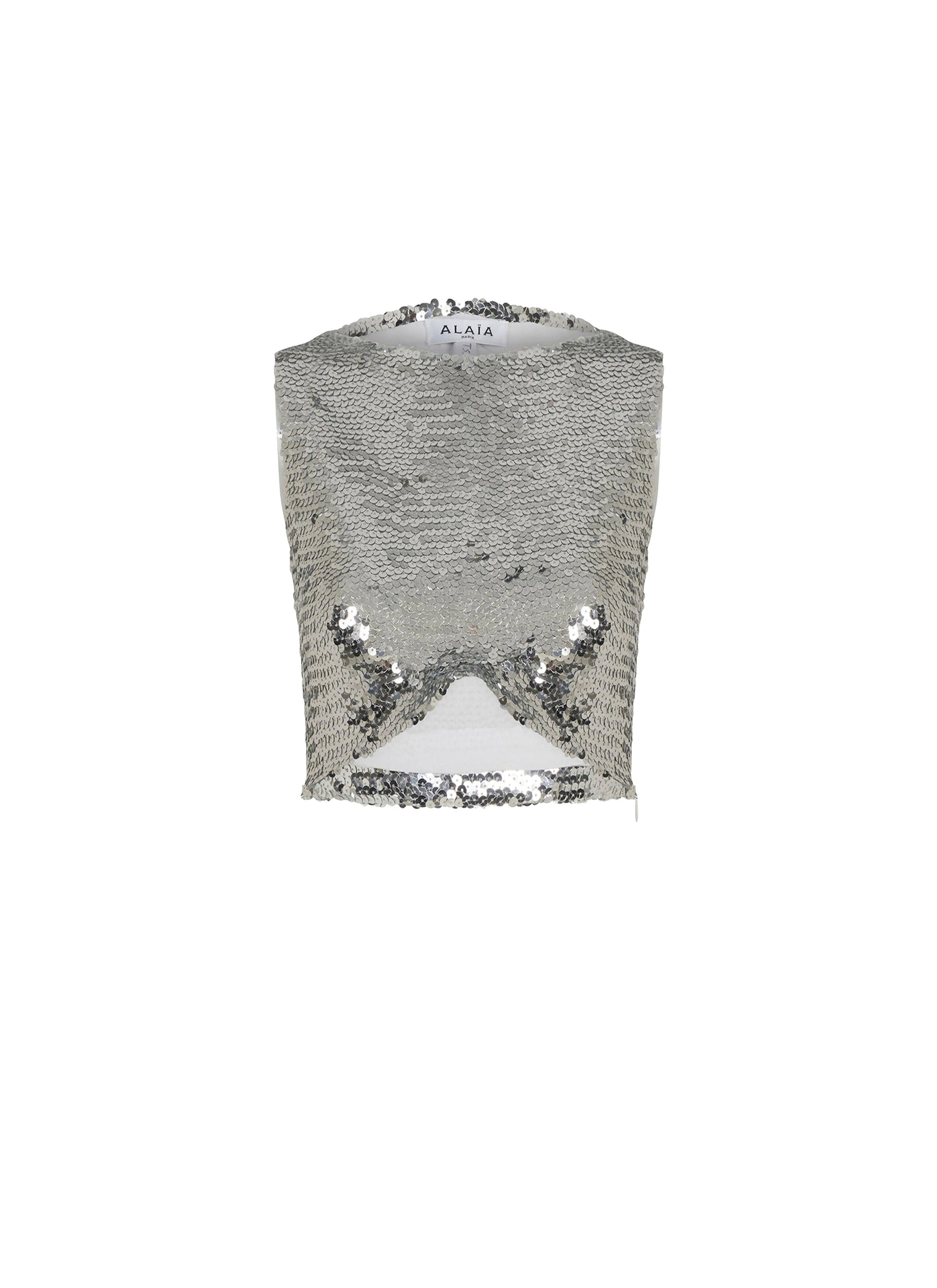 Blouse à sequins - Argent