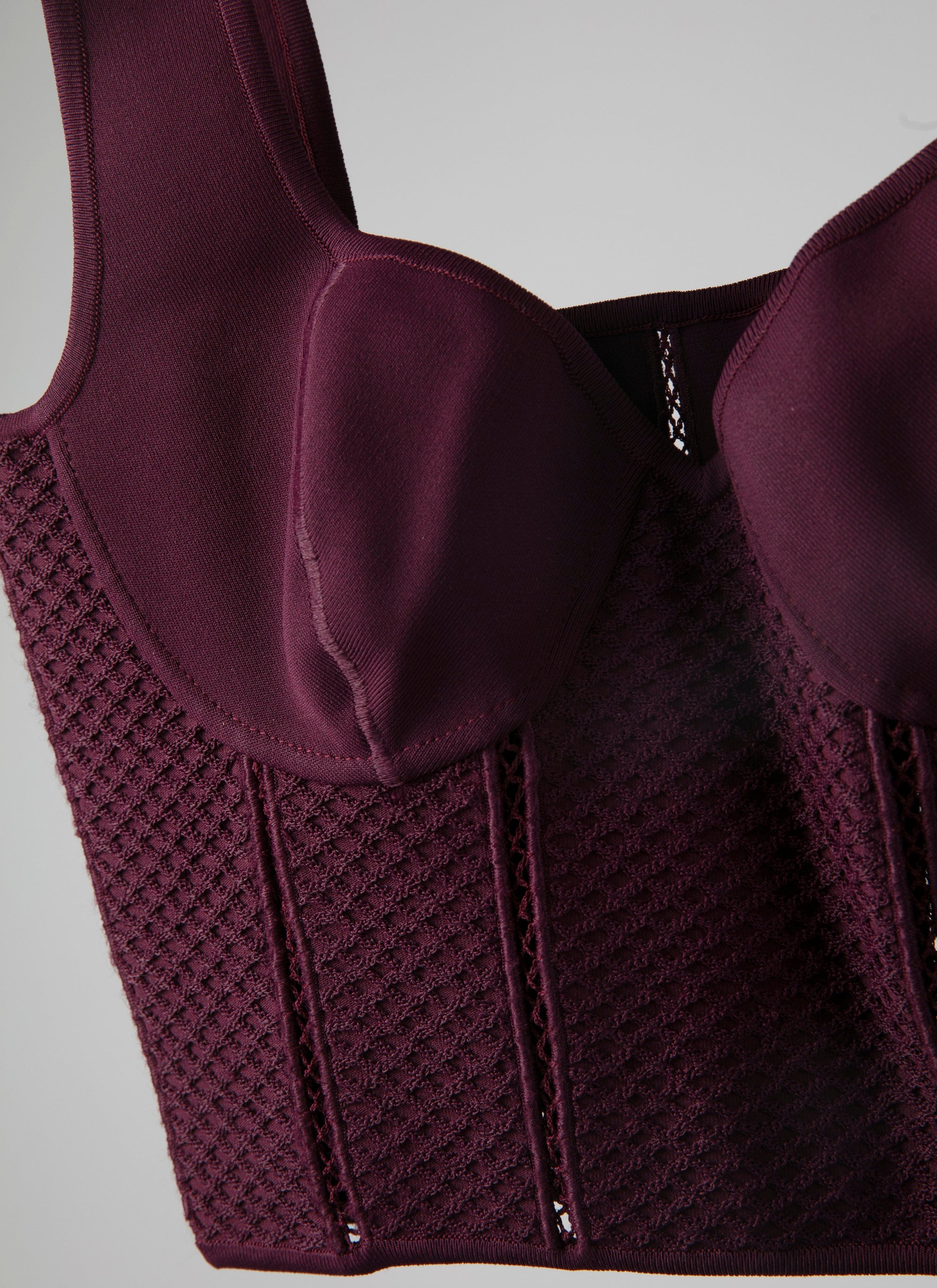 Two-piece corset top - Garnet