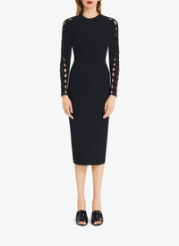 Openwork long sleeve top - Black Alaïa
