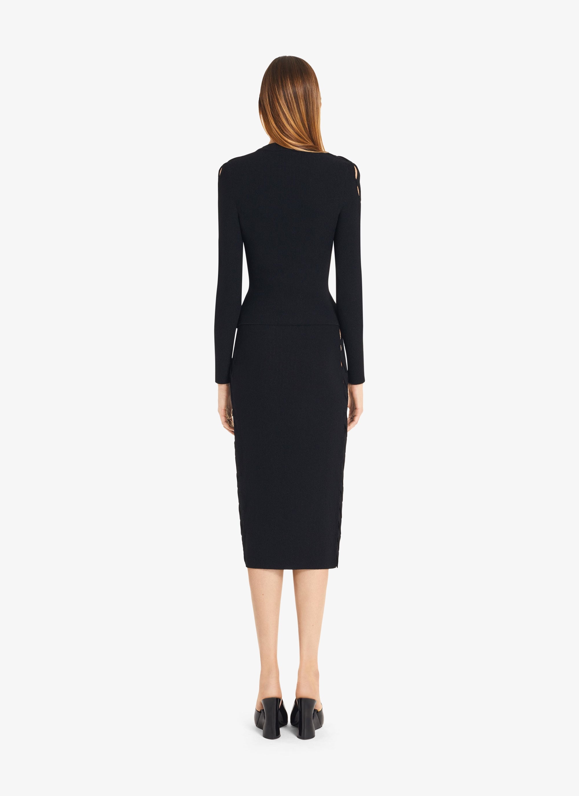 Openwork long sleeve top - Black Alaïa