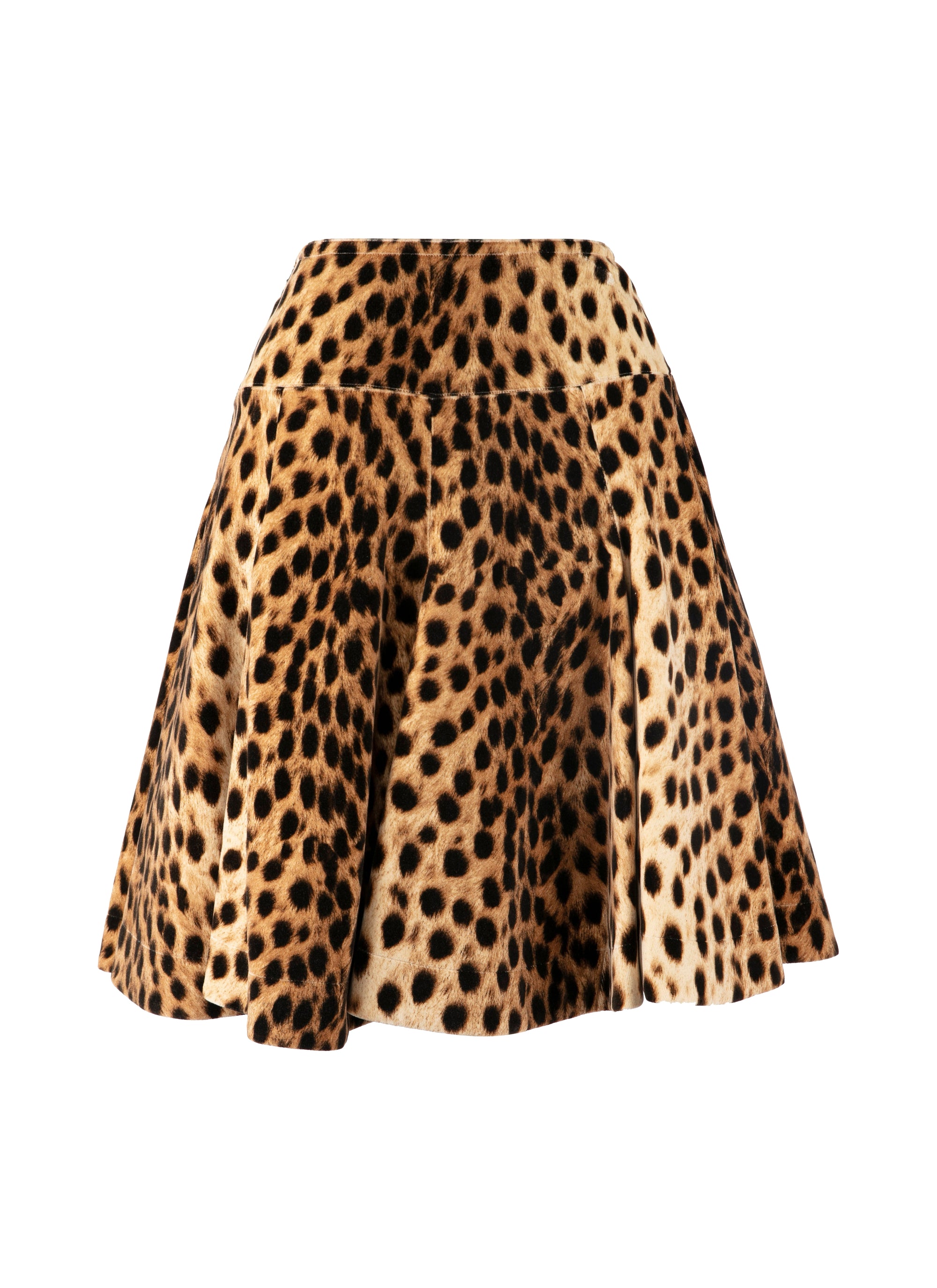 Animal print short skirt - Light beige