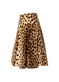 Animal print short skirt - Light beige