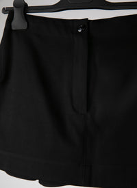 Jupe-short unie - Noir