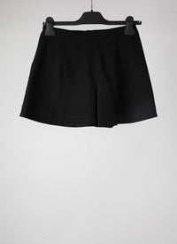 Jupe-short unie - Noir
