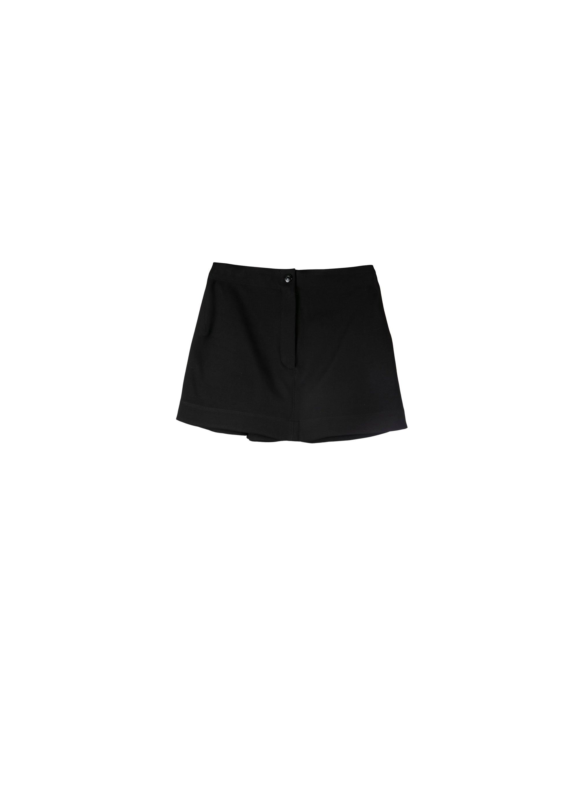 Jupe-short unie - Noir