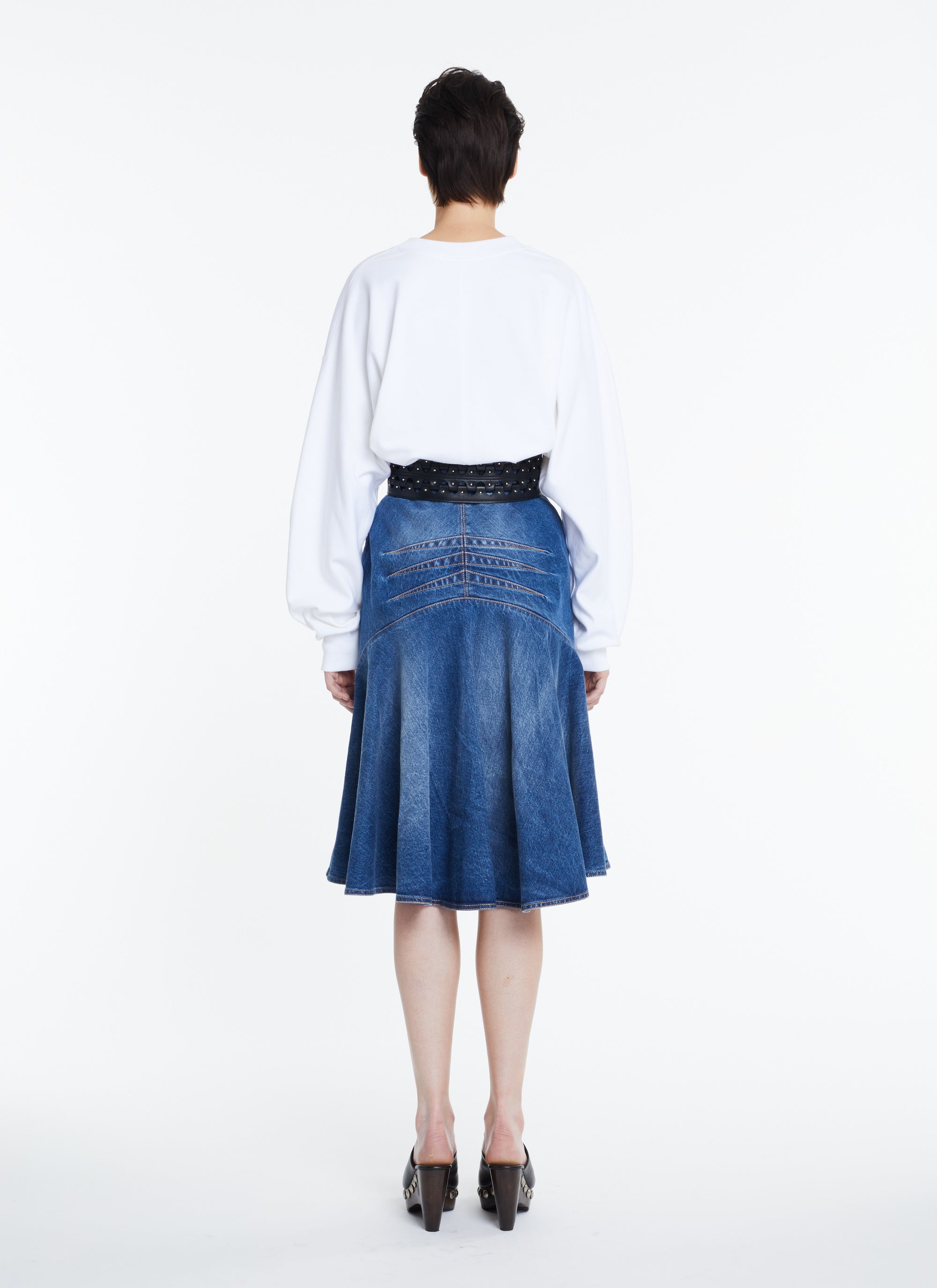Jupe mi longue - Bleu Jeans