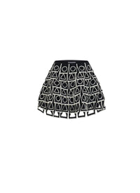 Bubble skirt in cotton poplin - White