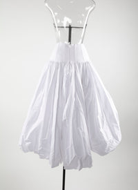 Jupe longue boule - Blanc