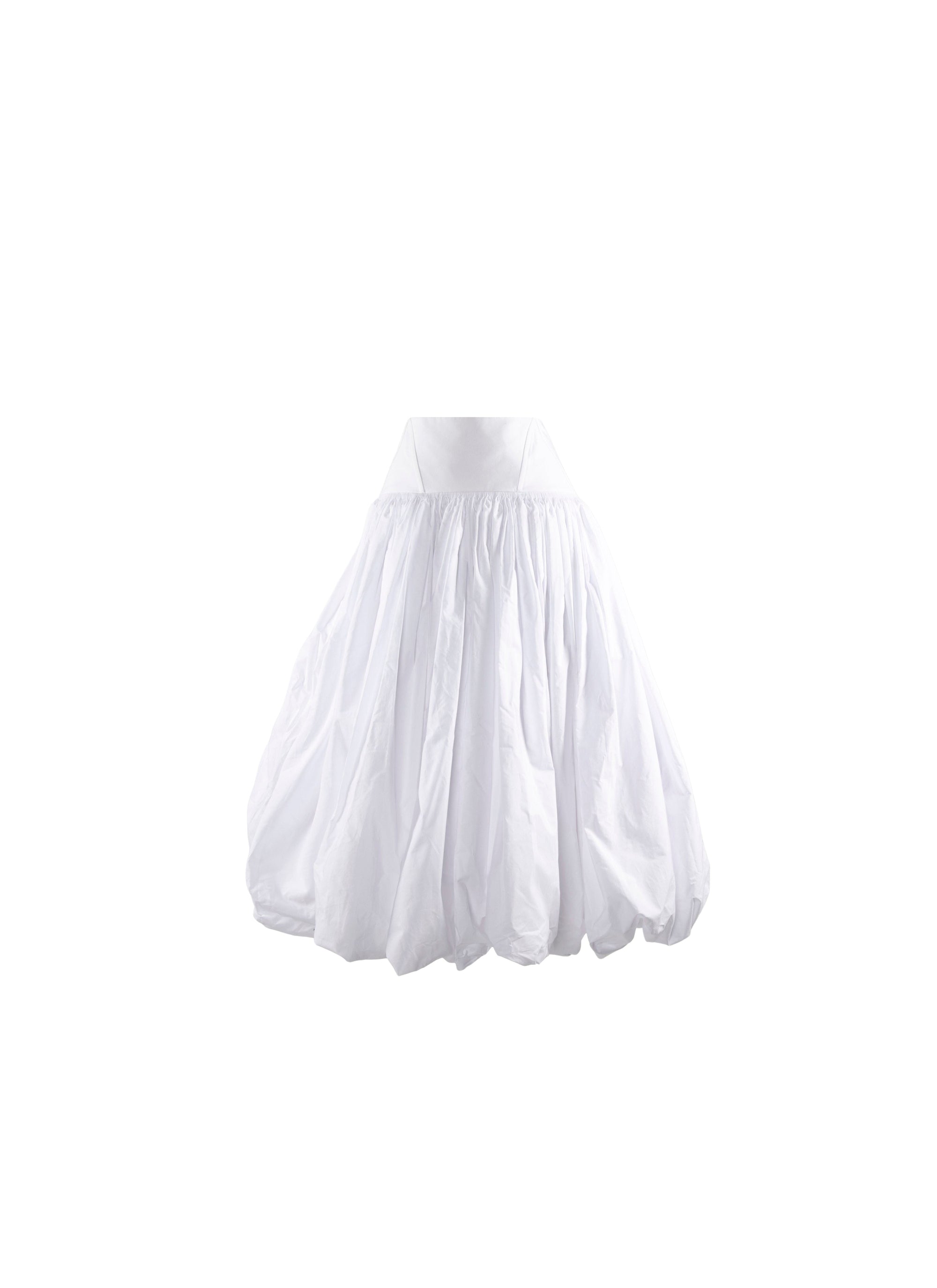 Jupe longue boule - Blanc