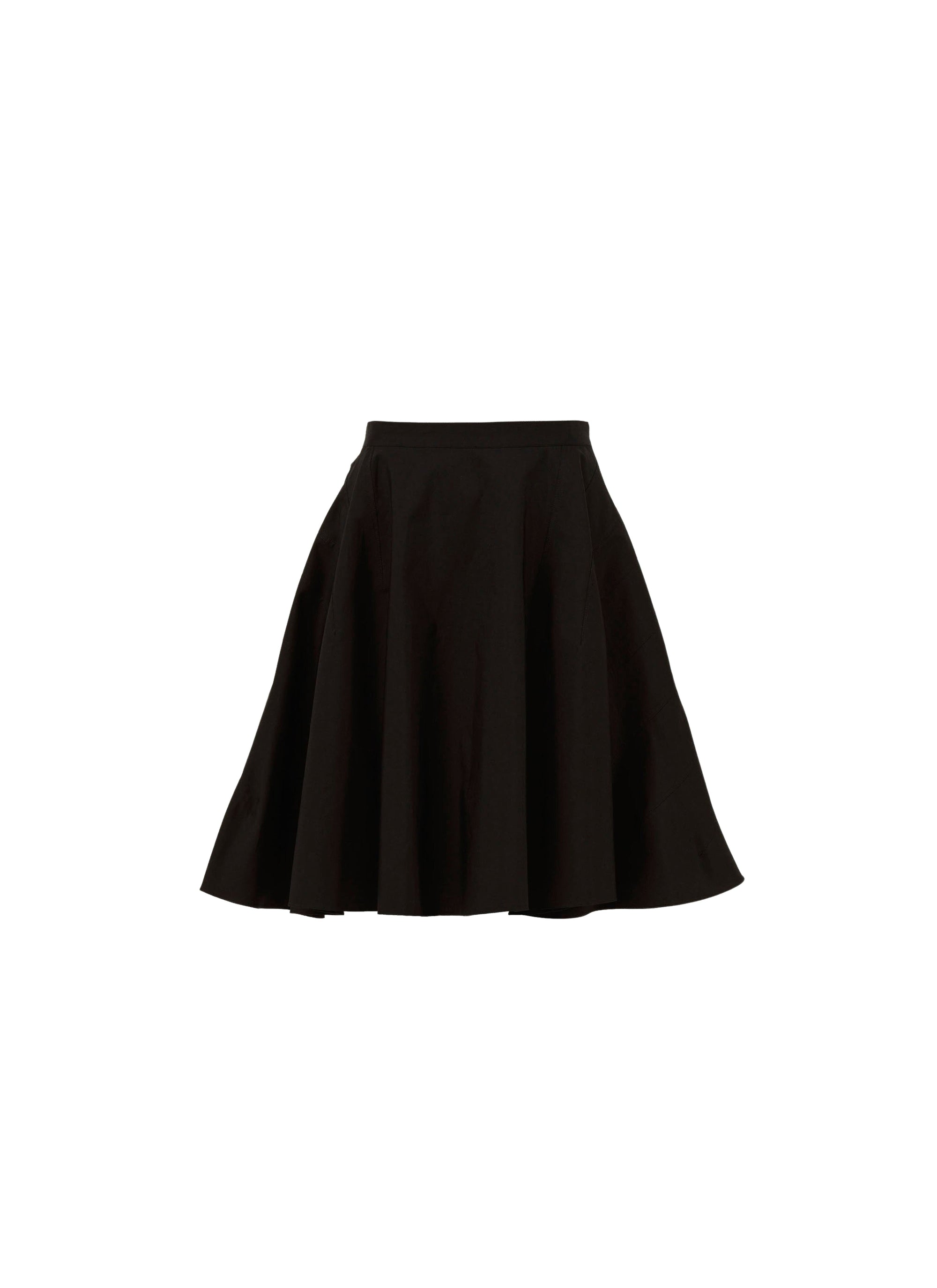 Flounced skirt in cotton - Black