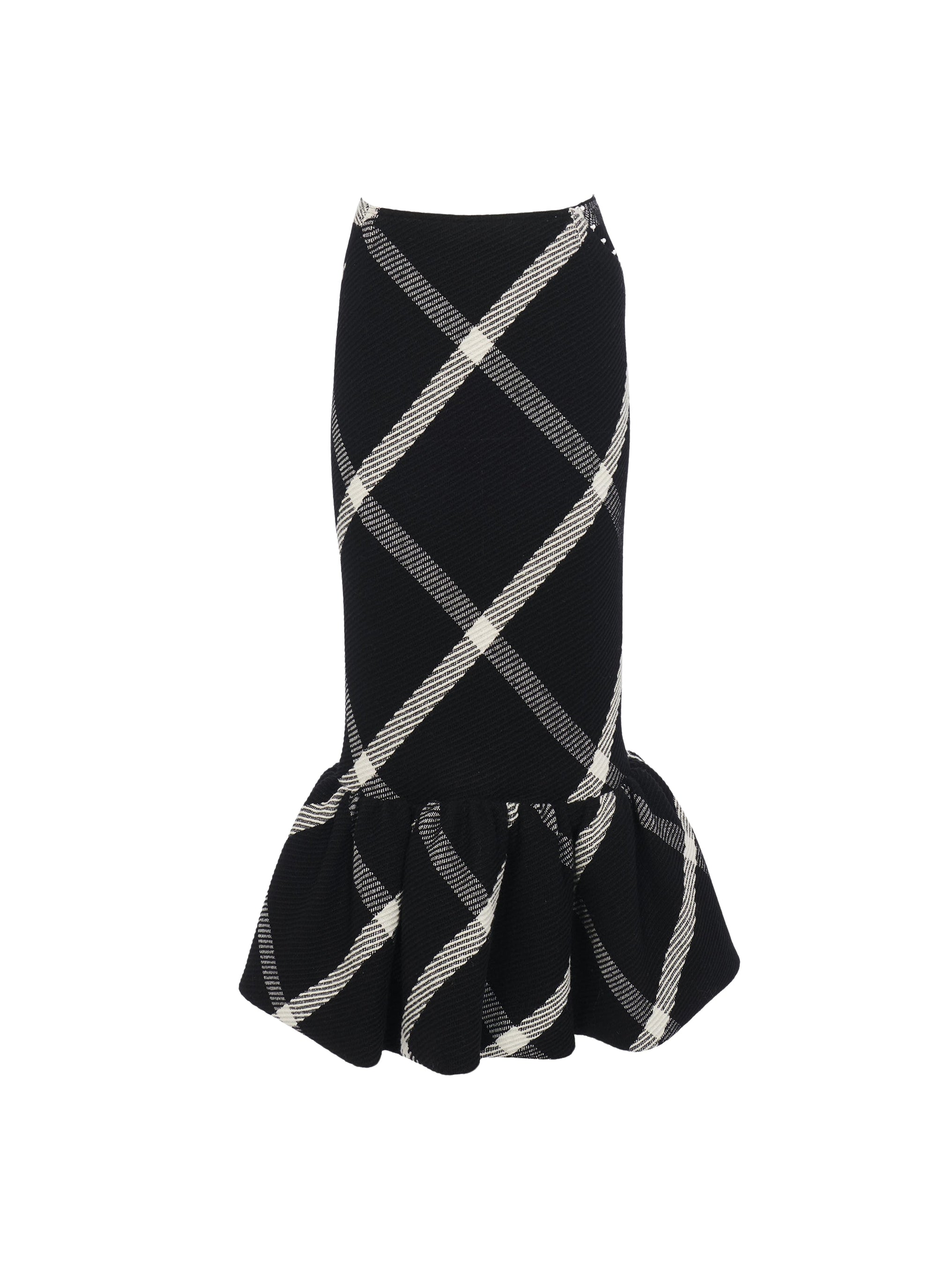 Wool Fit&Flare Skirt - Black & White