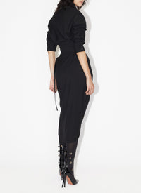 Wrap Skirt in Wool - Black Alaïa