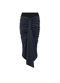 Jupe drapée en jersey fluide - Noir Alaïa