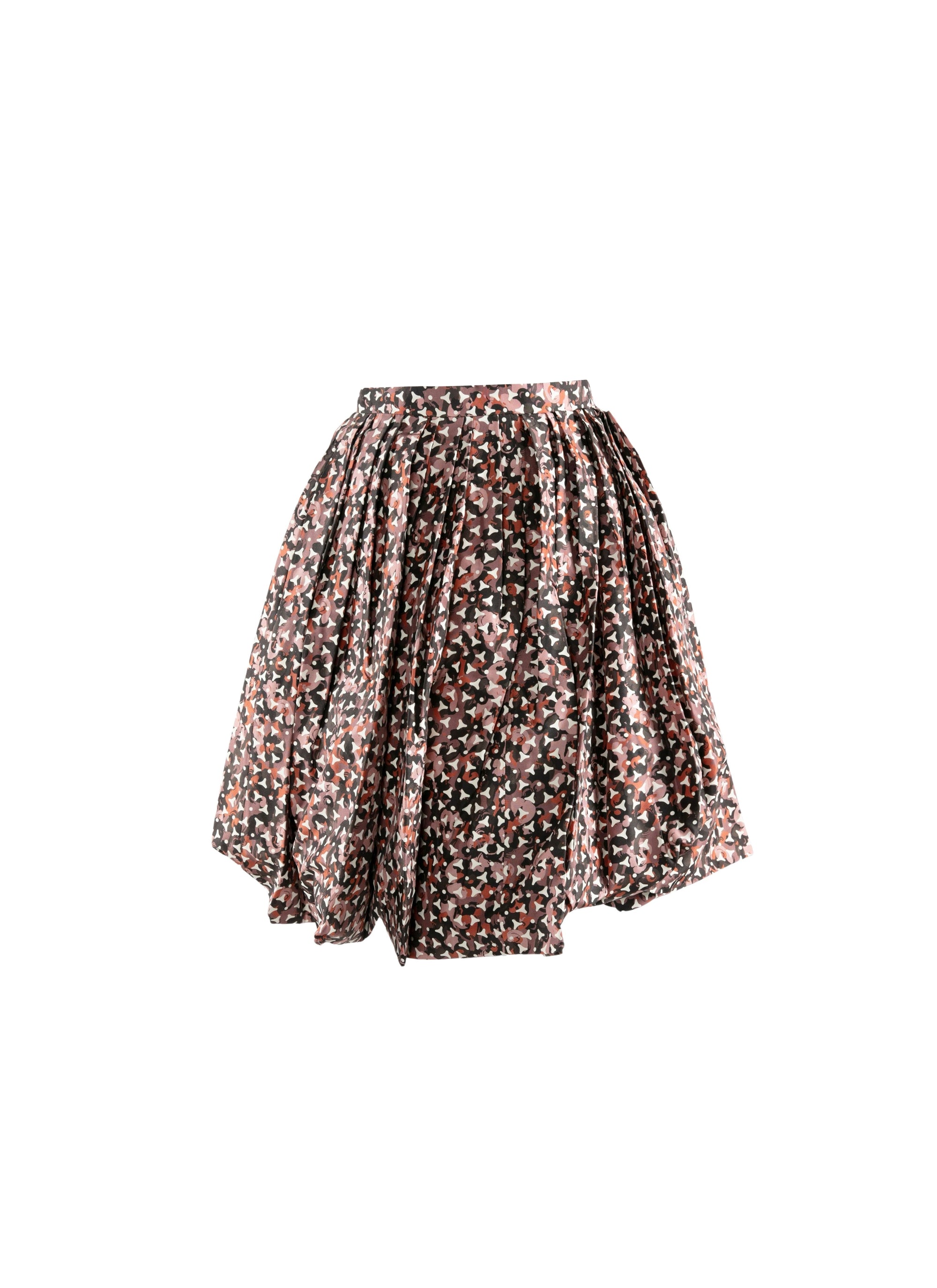 Jupe courte en tulipe - Kaki & Bois de Rose