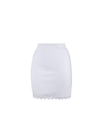 Openwork skirt in mesh - White