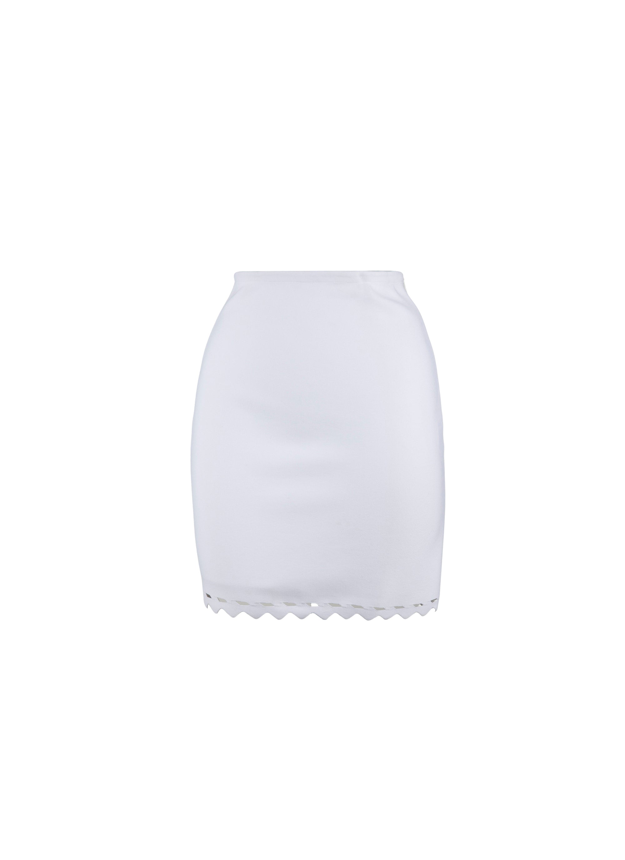 Openwork skirt in mesh - White