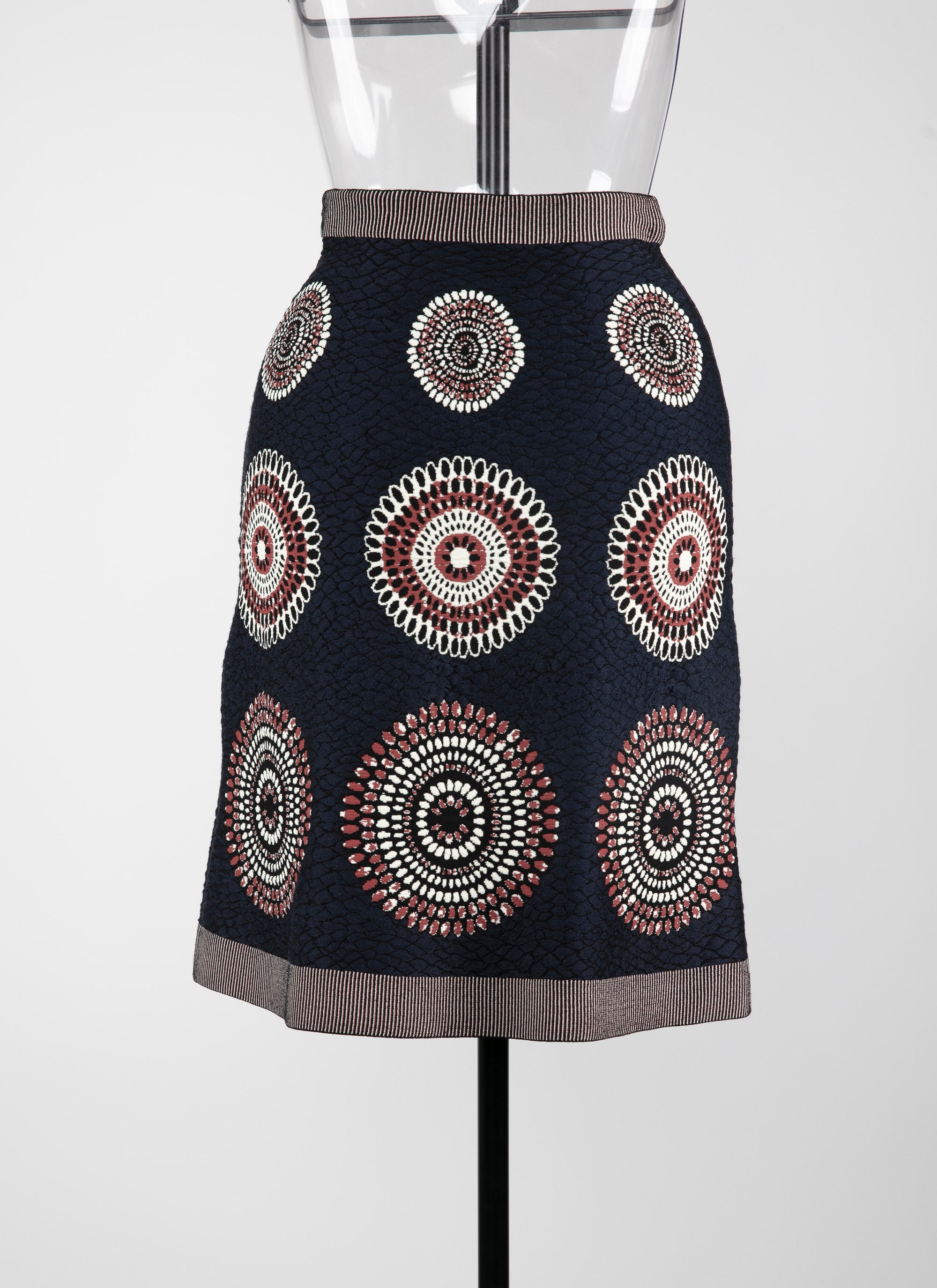 Jupe courte Molukai en maille - Nuit & Bordeaux