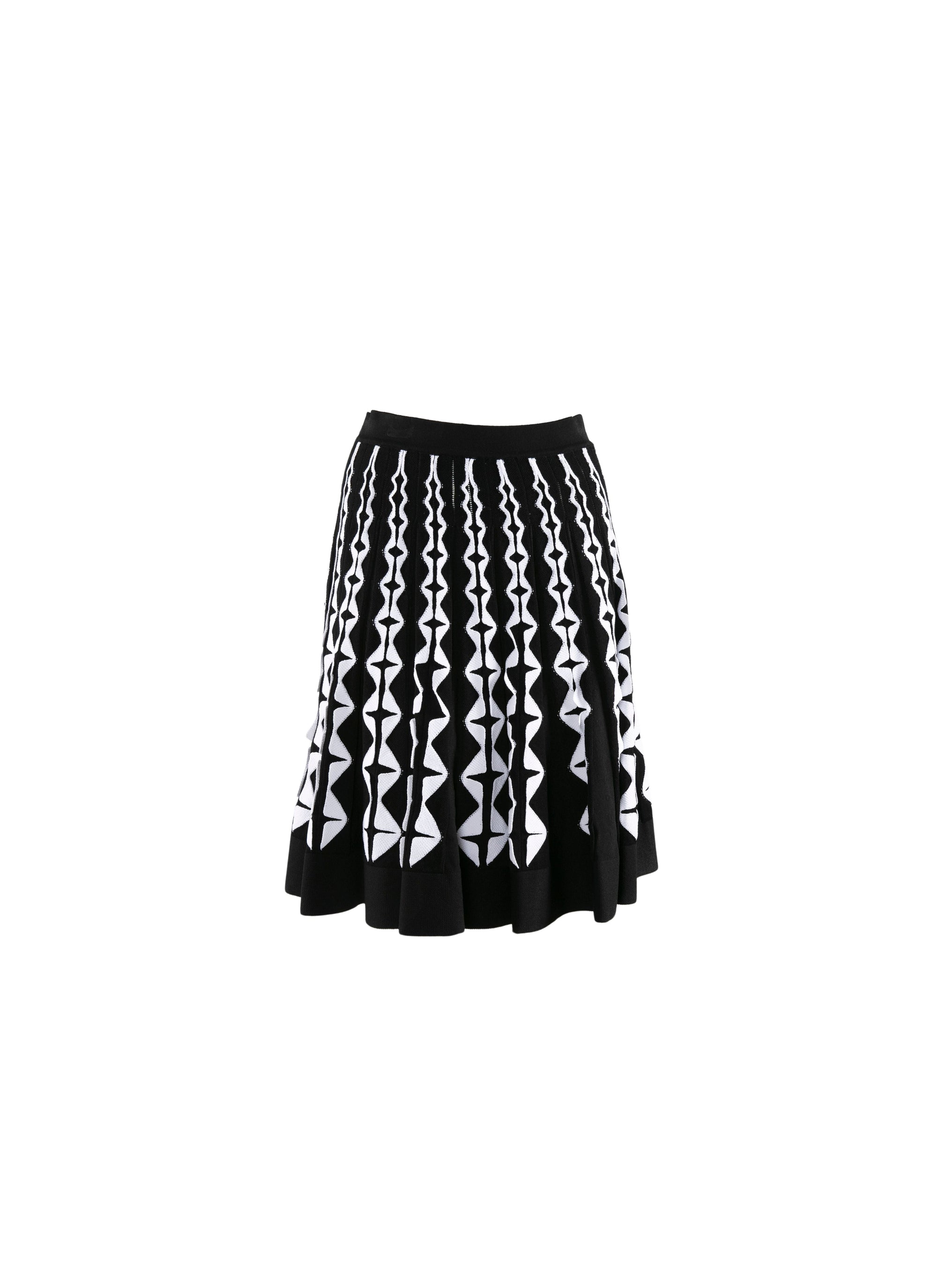 Jupe plissée avec détails contrastés - Noir & Blanc