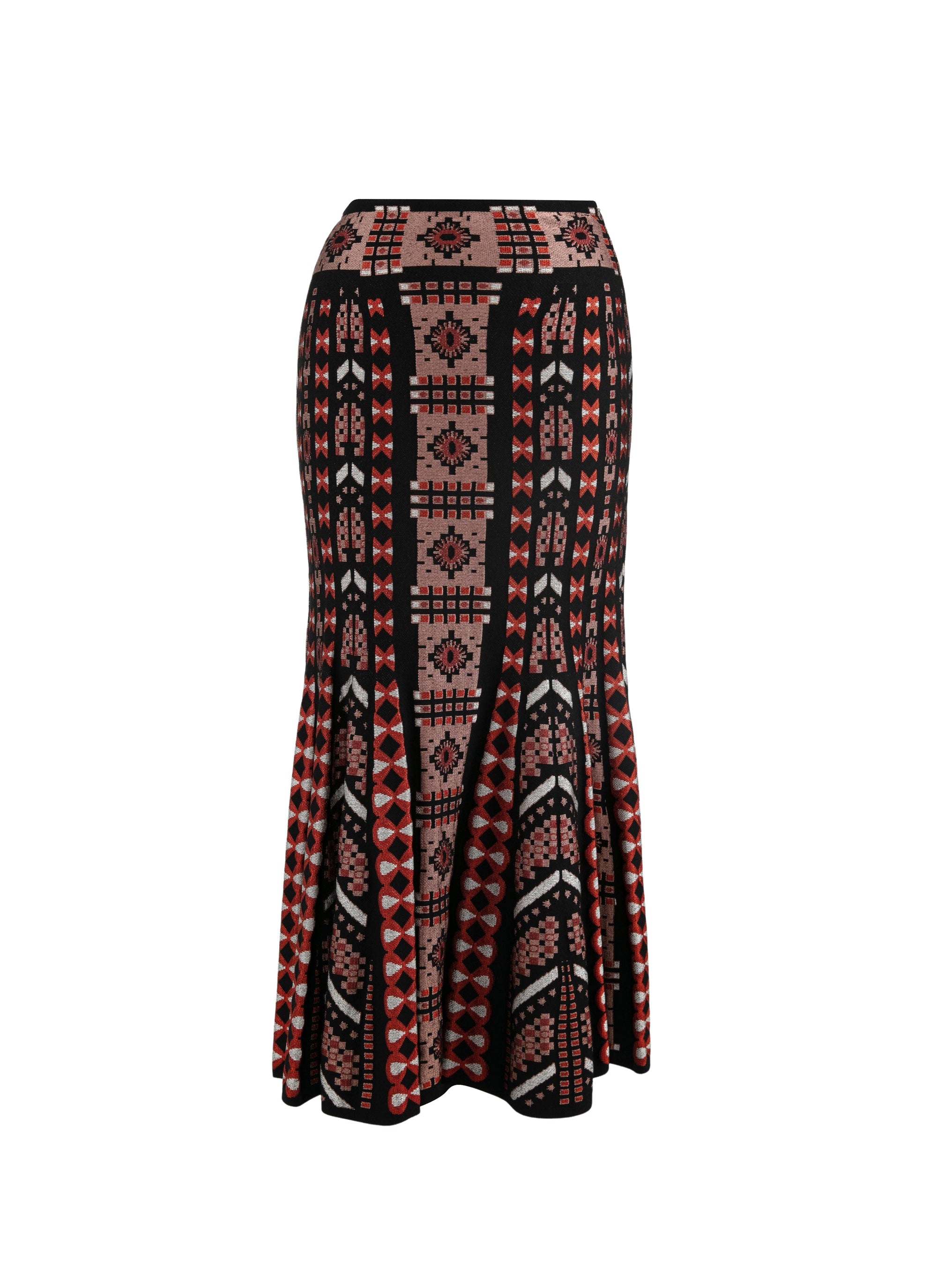 Jupe longue en maille - Bois de Rose & Noir