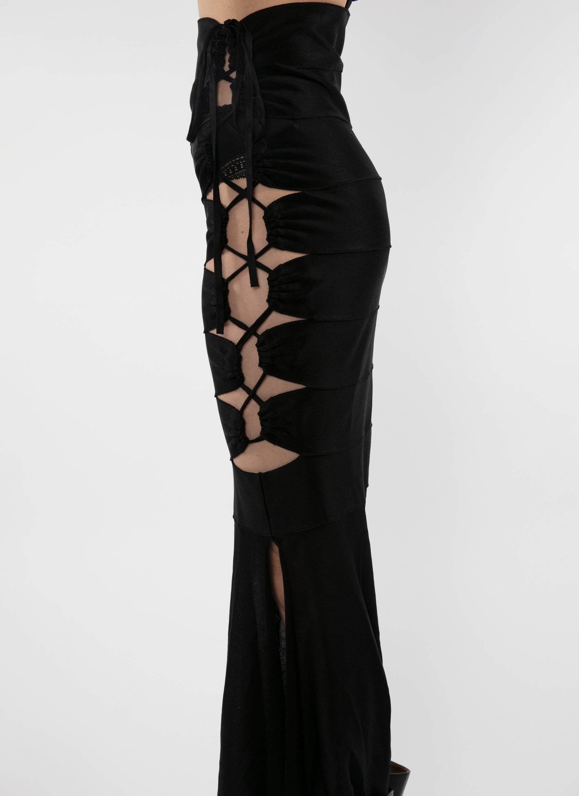 Banded skirt - Black intense