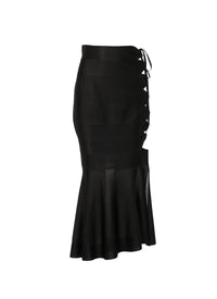 Banded skirt - Black intense