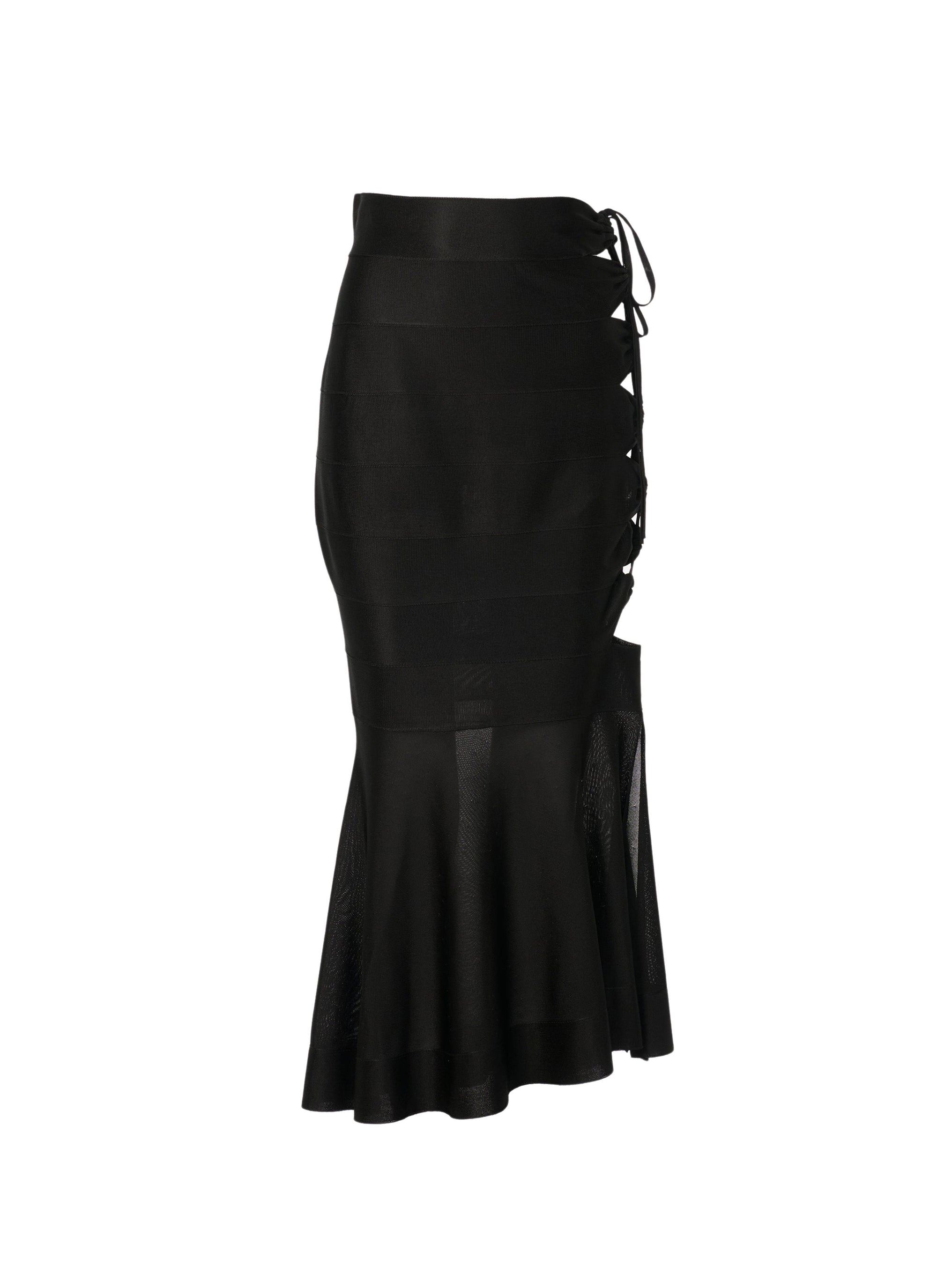 Banded skirt - Black intense