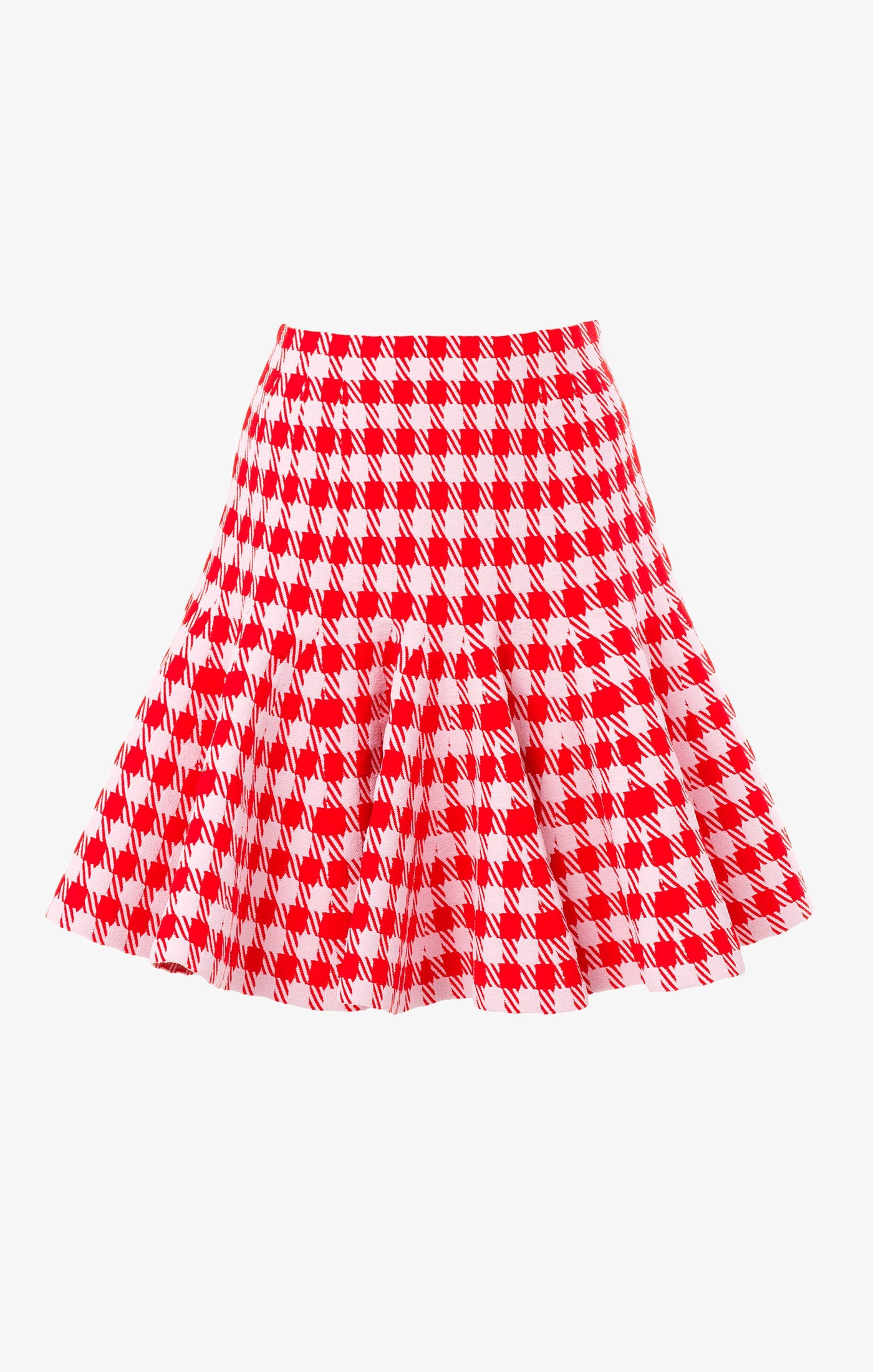 Jupe évasée à carreaux - Rouge & Rose