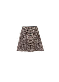 Croco jacquard skirt - Black & Brown