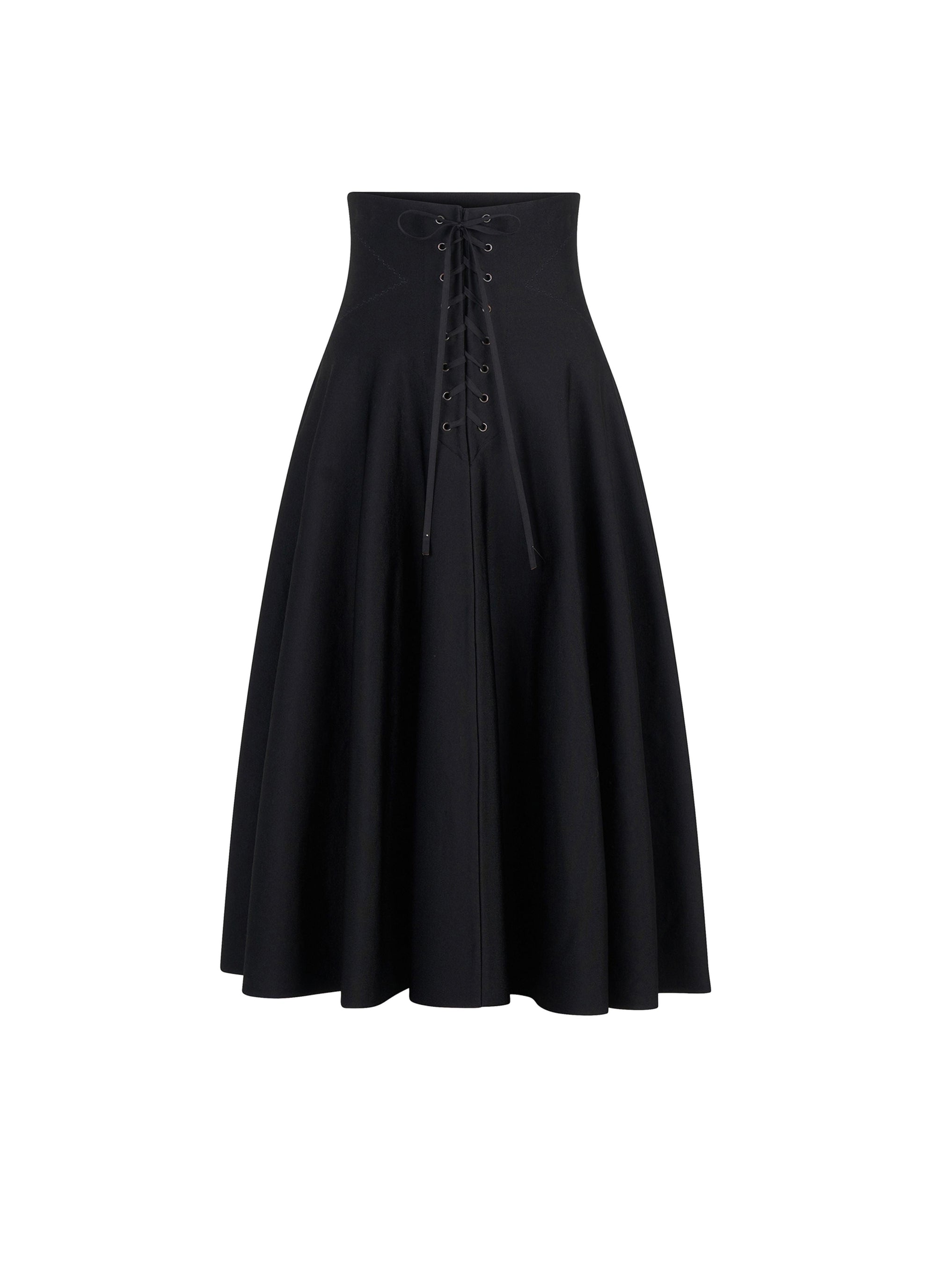 Corset midi skirt - Black Alaïa