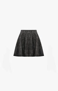 Chine Velvet Skirt - Grey