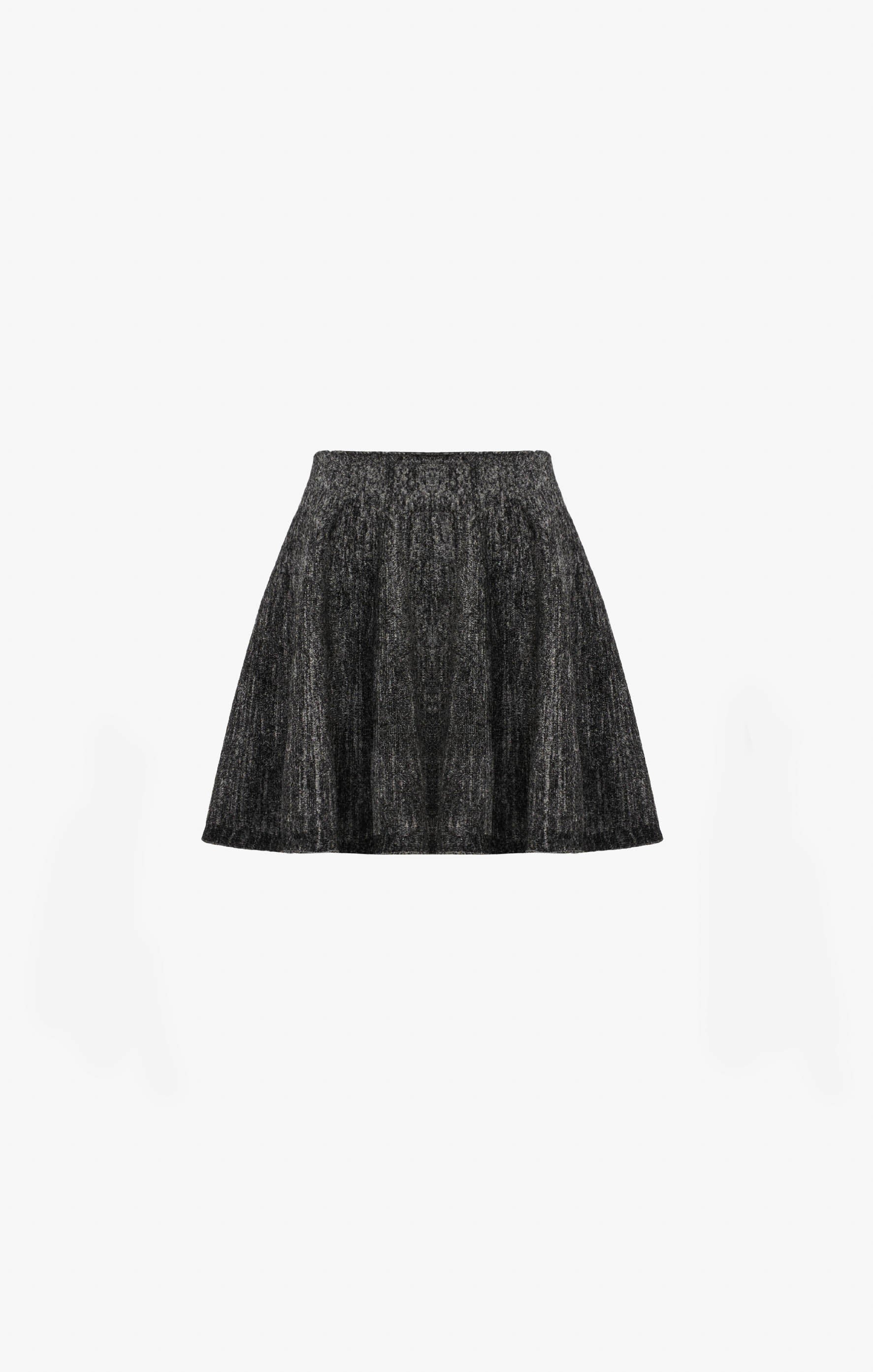 Chine Velvet Skirt - Grey